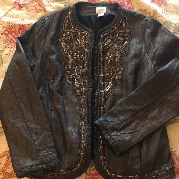 Chicos brown jacket sz 8 - Picture 2 of 8